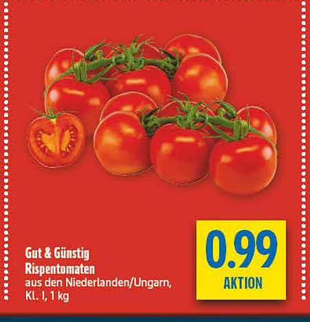 Gut & Günstig Rispentomaten aus den Niederlanden/Ungarn, Kl. I, 1 kg