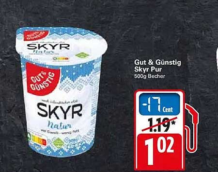 Gut & Günstig Skyr Pur 500g Becher