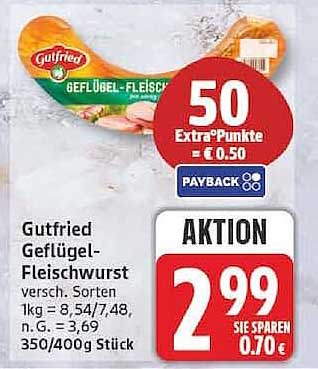 Gutfried Geflügel-Fleischwurst versch. Sorten