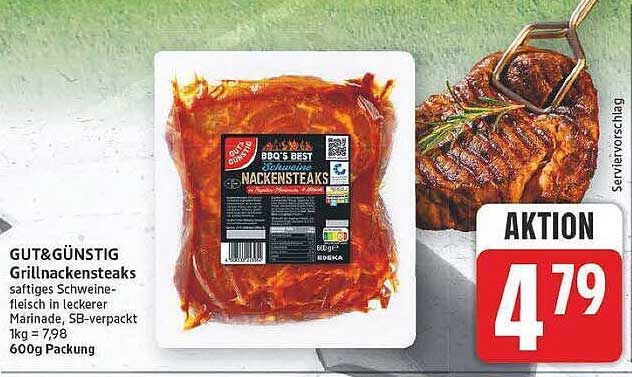 GUT&GÜNSTIG Grillnackensteaks