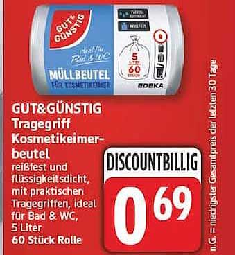 GUT&GÜNSTIG Traggriff Kosmetikeimerbeutel