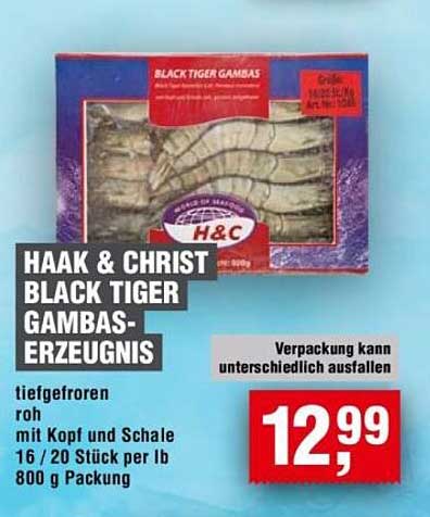 HAAK & CHRIST BLACK TIGER GAMBAS-ERZEUGNIS