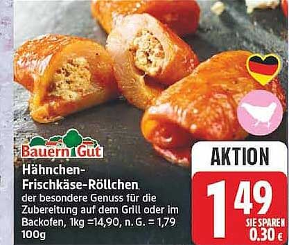 Hähnchen-Frischkäse-Röllchen