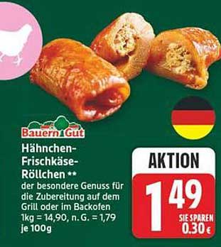 Hähnchen-Frischkäse-Röllchen