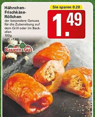 Hähnchen-Frischkäse-Röllchen