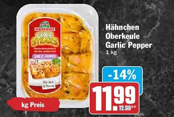 Hähnchen Oberkeule Garlic Pepper 1 kg
