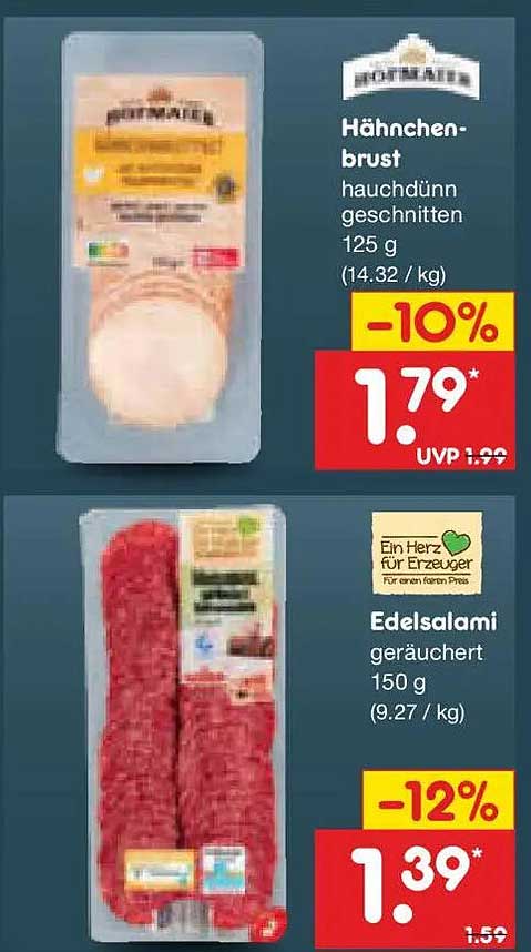 Hähnchenbrust hauchdünn geschnitten 125 g