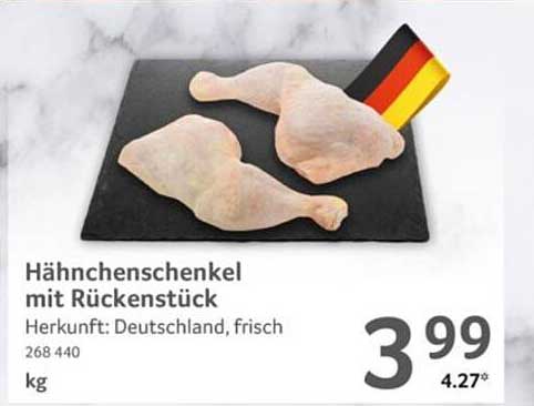 Hähnchenschenkel mit Rückenstück