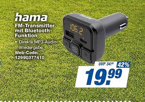 hama FM-Transmitter mit Bluetooth-Funktion