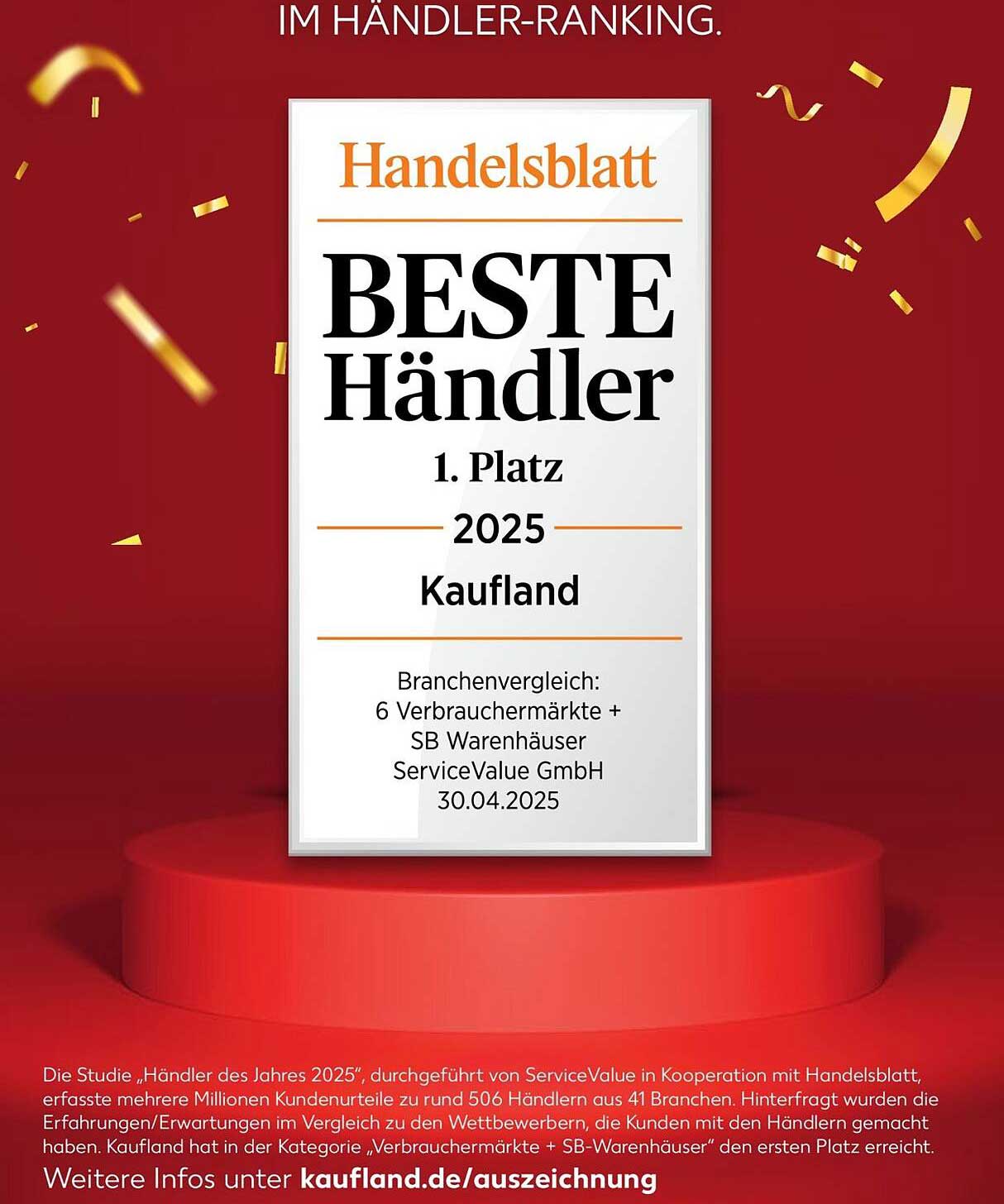 Handelsblatt BESTE Händler 1. Platz 2025 Kaufland