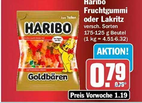 Haribo Fruchtgummi oder Lakritz