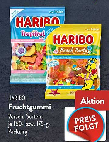 HARIBO Fruchtgummi Versch. Sorten; je 160- bzw. 175-g-Packung