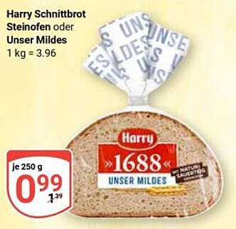 Harry Schnittbrot Steinofen oder Unser Mildes 1 kg = 3.96