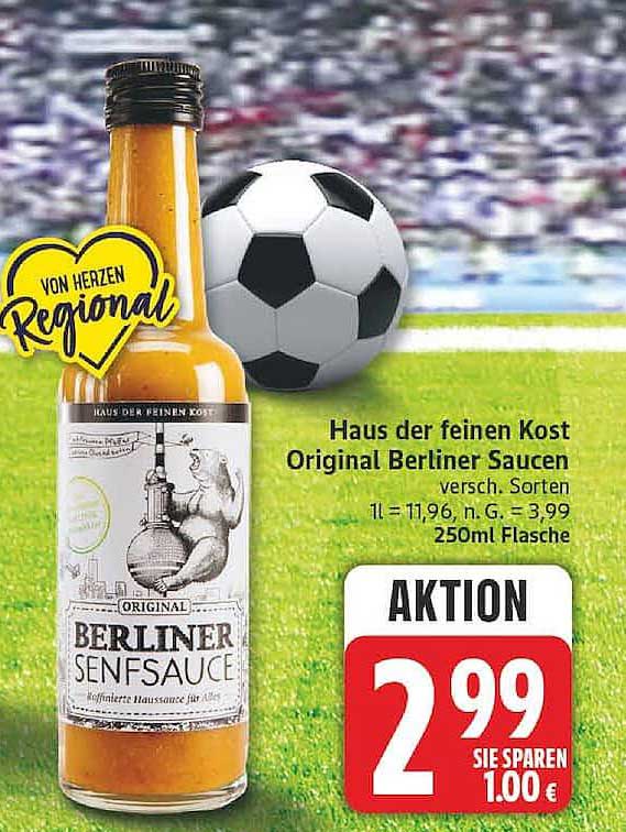 Haus der feinen Kost Original Berliner Saucen verschied. Sorten 250ml Flasche