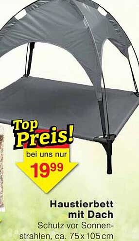 Haustierbett mit Dach