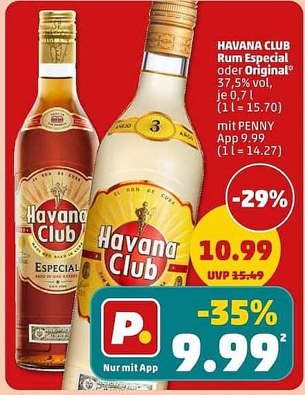 HAVANA CLUB Rum Especial oder Original* 37,5% Vol, je 0,7 l
