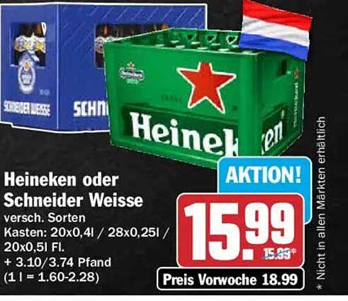 Heineken oder Schneider Weisse