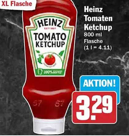 Heinz Tomaten Ketchup 800 ml Flasche (1 l = 4.11)