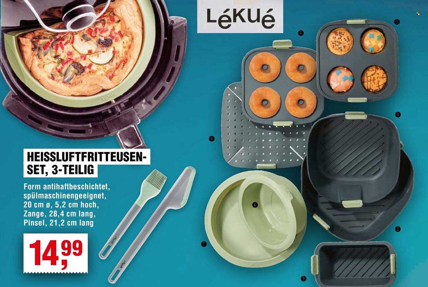 HEISSLUFTFRITTEUSEN-SET, 3-TEILIG