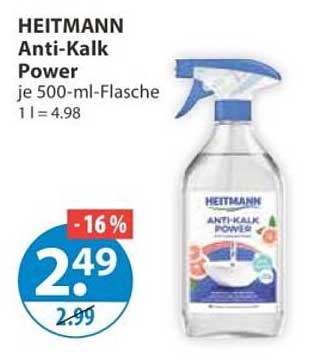 HEITMANN Anti-Kalk Power je 500-ml-Flasche 1 l = 4.98