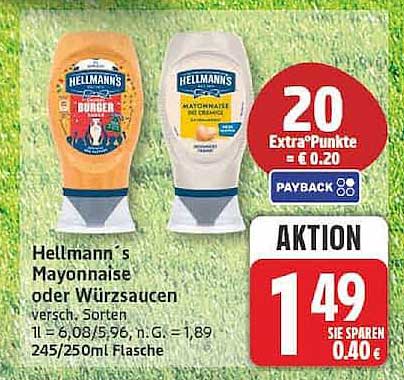 Hellmann's Mayonnaise oder Wurzsaucen