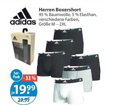 Herren Boxershort 95 % Baumwolle, 5 % Elasthan, verschiedene Farben, Größe M – 2XL