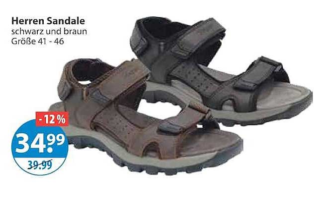 Herren Sandale schwarz und braun Größe 41 - 46