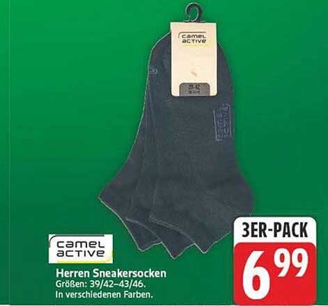 Herren Sneakersocken Größen: 39/42-43/46. In verschiedenen Farben.