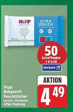 Hipp Baby-sanit Feuchttücher versch. Varianten 4/4er Packung