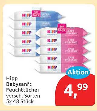 Hipp BabySanf Feuchttücher versch. Sorten 5x 48 Stück