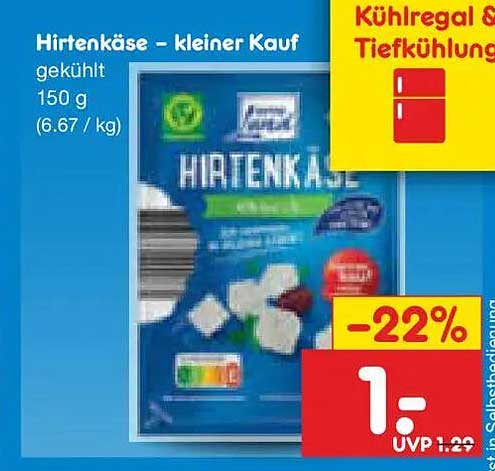 Hirtenkäse – kleiner Kauf gekühlt 150 g (6.67 / kg)