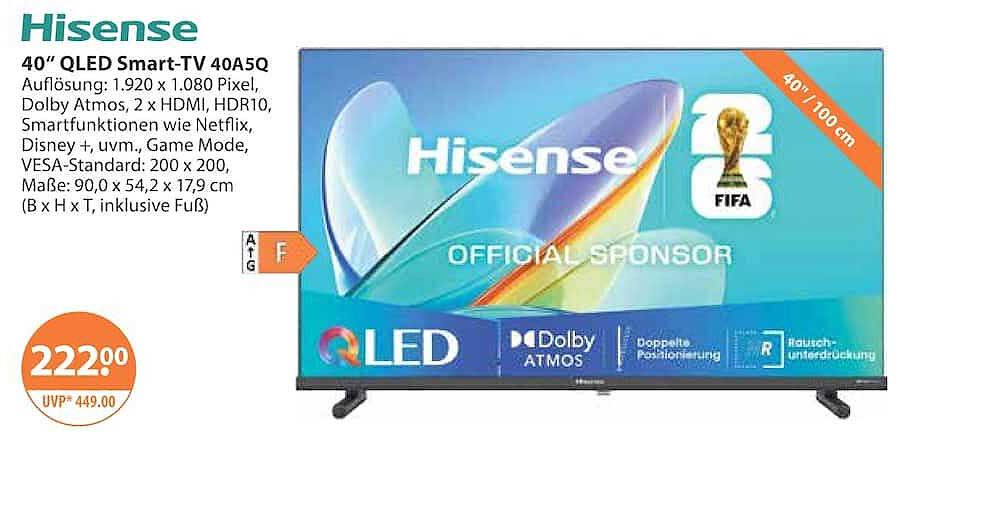 Hisense 40" QLED Smart-TV 40A5Q
