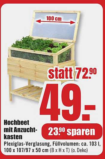 Hochbeet mit Anzuchtkasten