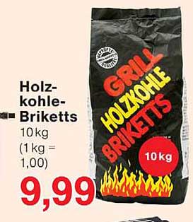 Holzkohle-Briketts 10 kg (1 kg = 1,00)