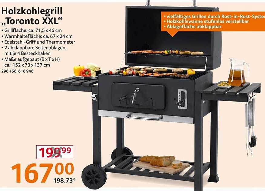 Holzkohlegrill „Toronto XXL“