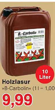 Holzlasur »B-Carbolin« (1 l = 1,00