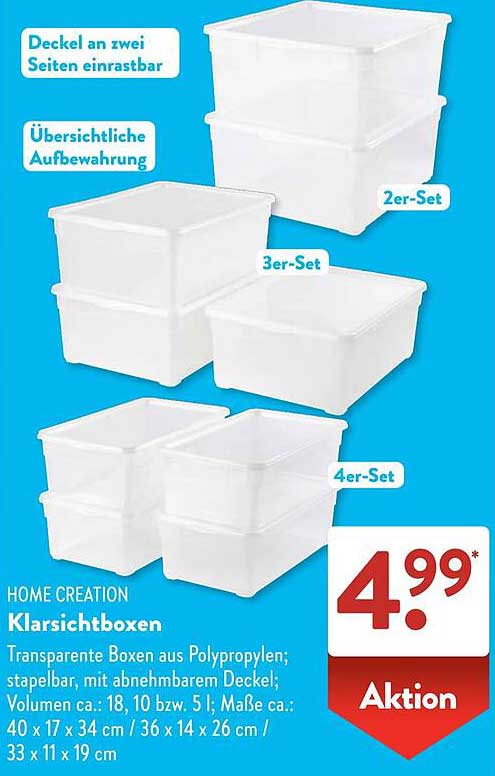 Home Creation Klarsichtboxen