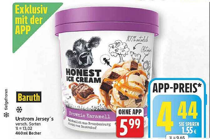 Honest Ice Cream Brownie Karamell