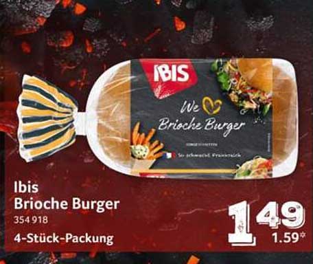 Ibis Brioche Burger 4-Stück-Packung