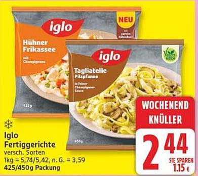 Iglo Fertiggerichte versch. Sorten