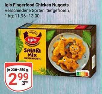 Iglo Fingerfood Chicken Nuggets Verschiedene Sorten, tiefgefroren, 1 kg: 11.96–13.00