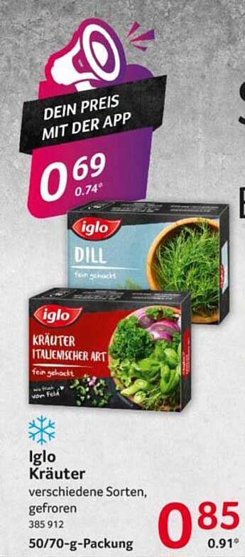Iglo Kräuter verschiedene Sorten, gefroren 50/70-g-Packung