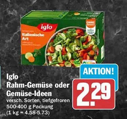 Iglo Rahm-Gemüse oder Gemüse-Ideen