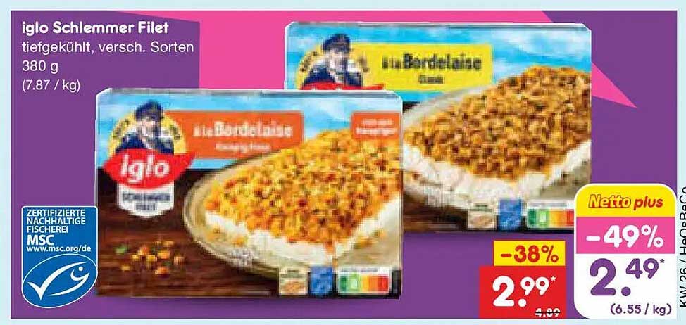 iglo Schlemmer Filet tiefgekühlt, versch. Sorten 380 g