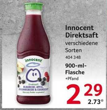 Innocent Direktsaft verschiedene Sorten 900-ml-Flasche +Pfand