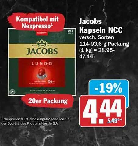 Jacobs Kapseln NCC