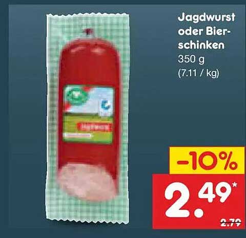 Jagdwurst oder Bierschinken