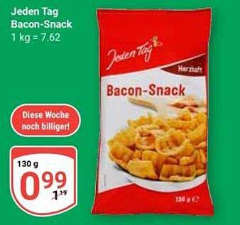 Jeden Tag Bacon-Snack