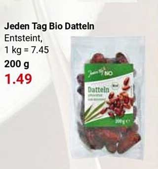 Jeden Tag Bio Datteln Entsteint, 200 g