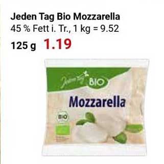 Jeden Tag Bio Mozzarella